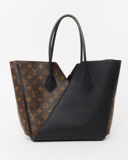 Louis Vuitton Black Leather and Monogram Coated Canvas Kimono Tote Bag