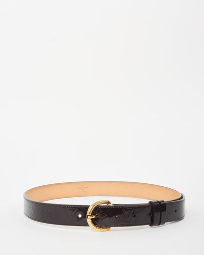 Louis Vuitton Amarante Vernis Leather Monogram GHW Buckle Belt- 90/36