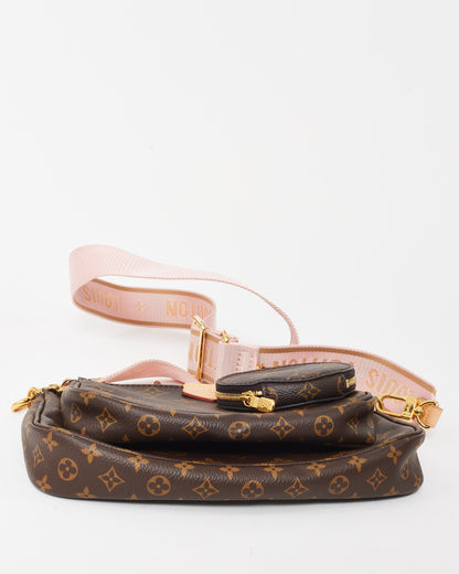 Louis Vuitton Pink Monogram Canvas Multi Pochette Accessoires Crossbody Bag