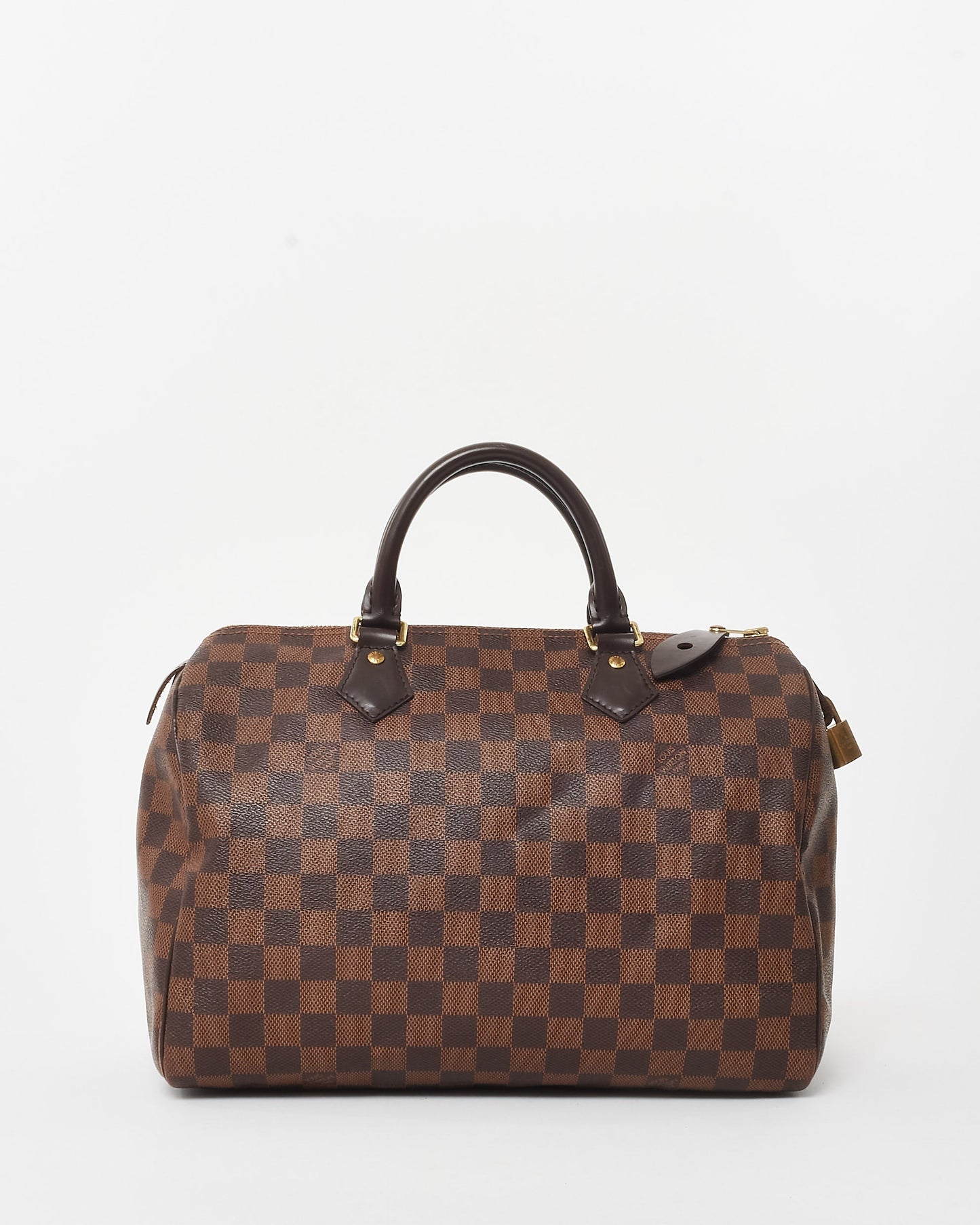 Louis Vuitton Damier Ebene Coated Canvas Speedy 30 Bag