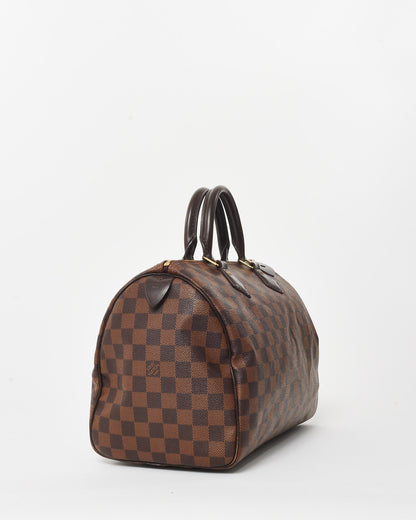 Louis Vuitton Damier Ebene Coated Canvas Speedy 30 Bag