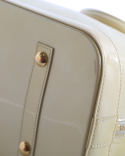 Louis Vuitton  Cream Monogram Vernis Alma GM Bag