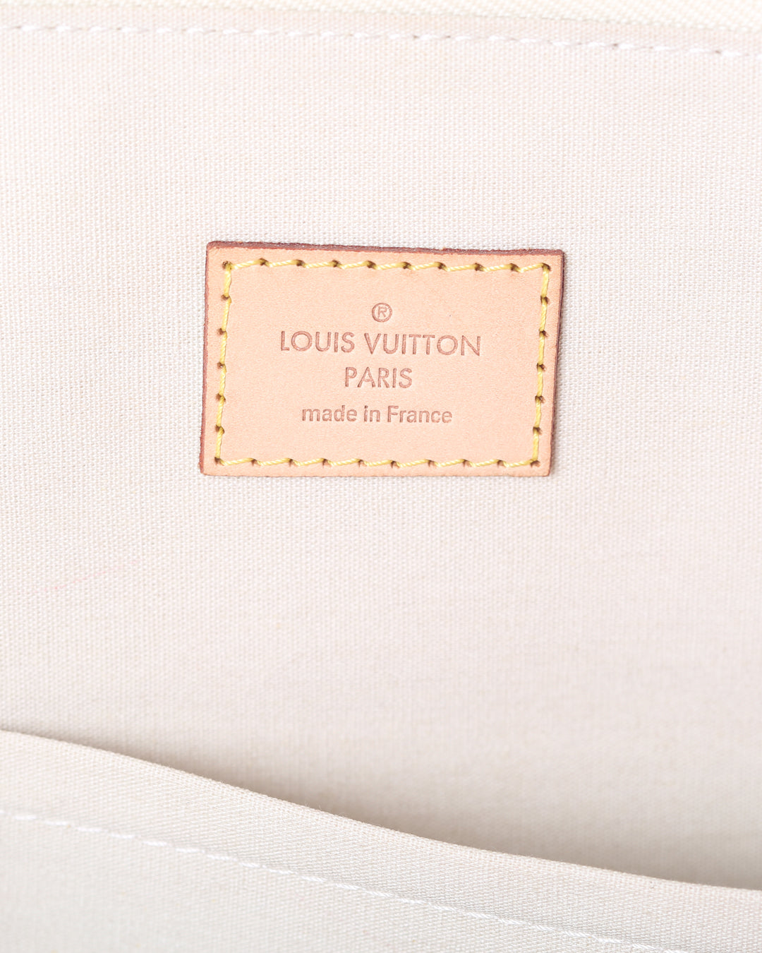 Louis Vuitton  Cream Monogram Vernis Alma GM Bag