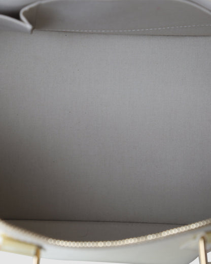 Louis Vuitton  Cream Monogram Vernis Alma GM Bag