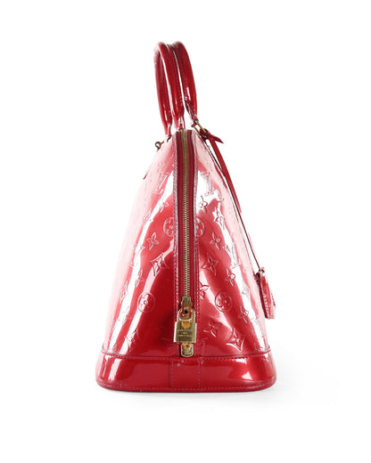 Louis Vuitton  Red Patent Leather Alma GM Bag