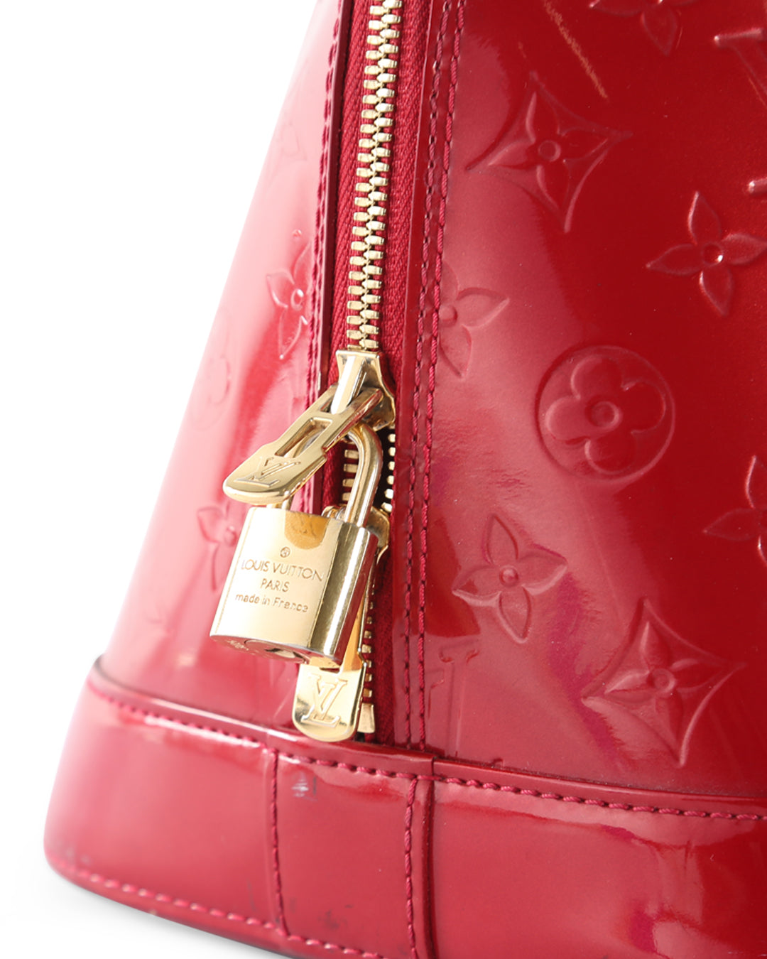 Louis Vuitton  Red Patent Leather Alma GM Bag