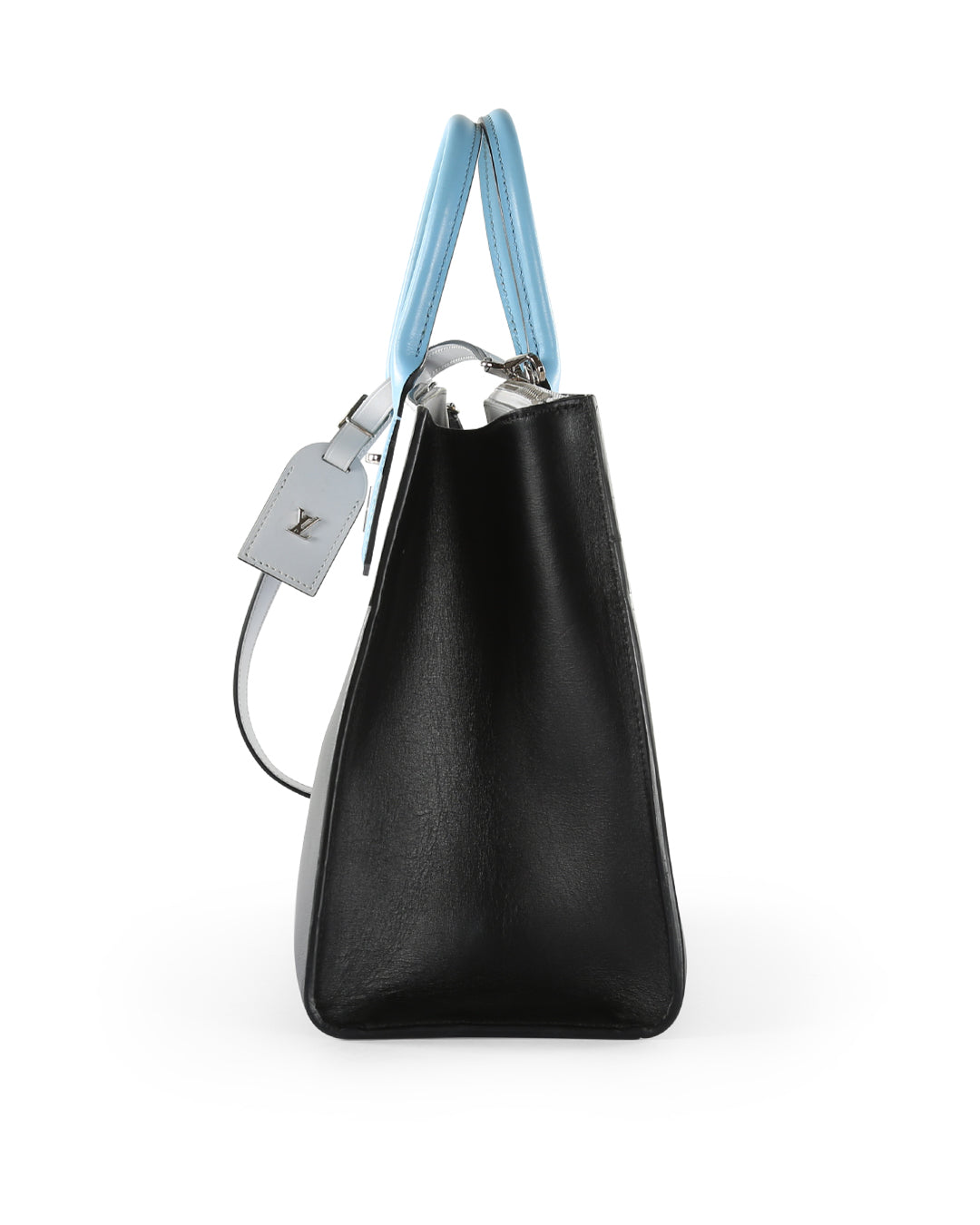 Louis Vuitton  Black & Blue Calfskin Leather City Steamer MM Bag