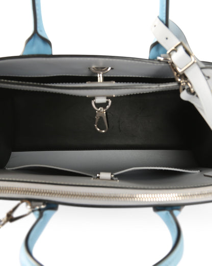 Louis Vuitton  Black & Blue Calfskin Leather City Steamer MM Bag