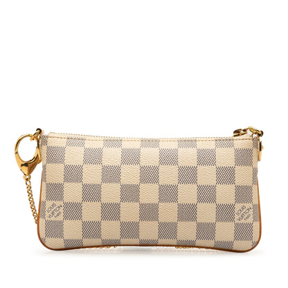 Beige Louis Vuitton Damier Azur Pochette Milla MM Shoulder Bag