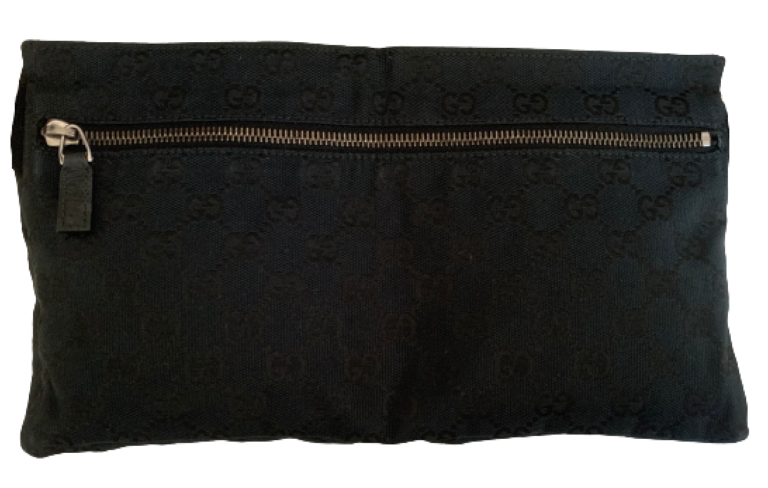 Gucci Black Jacquard Leather Bum Bag