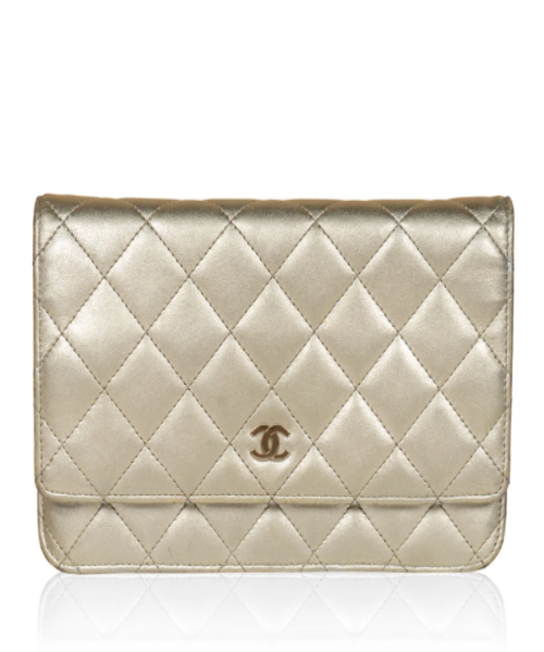 Chanel Wallet On Chain – WOC Quilted Lambskin Grey SiLouis Vuitton er-Toned