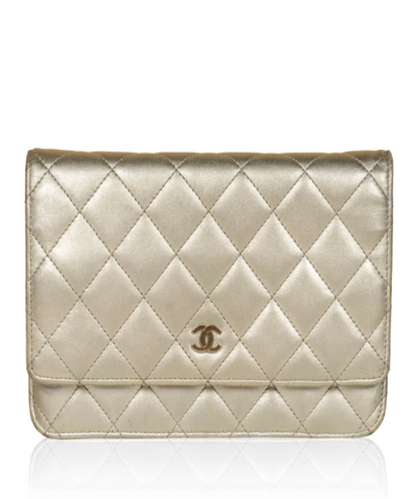 Chanel Wallet On Chain – WOC Quilted Lambskin Grey SiLouis Vuitton er-Toned