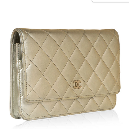 Chanel Wallet On Chain – WOC Quilted Lambskin Grey SiLouis Vuitton er-Toned