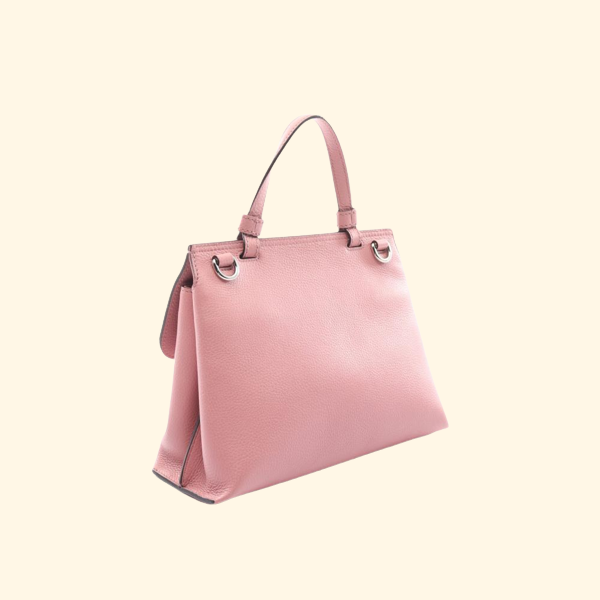 Gucci Daily Bamboo HandBag Leather Pink