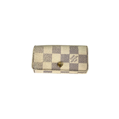 Louis Vuitton 4 Key Holder Damier Azur