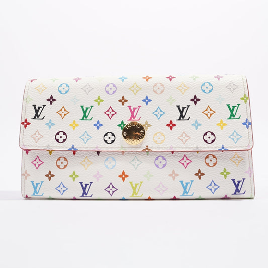 Louis Vuitton Sarah Wallet White / Multicolour Canvas