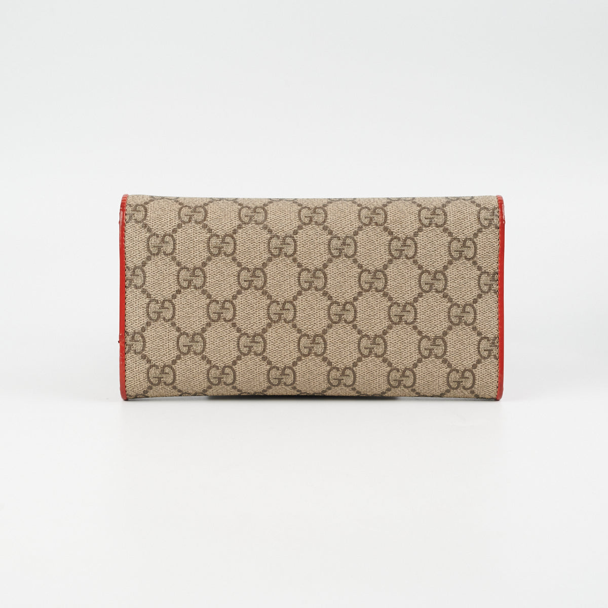 Gucci Bow Long Wallet Monogram Canvas