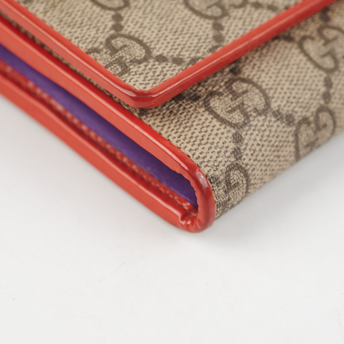 Gucci Bow Long Wallet Monogram Canvas