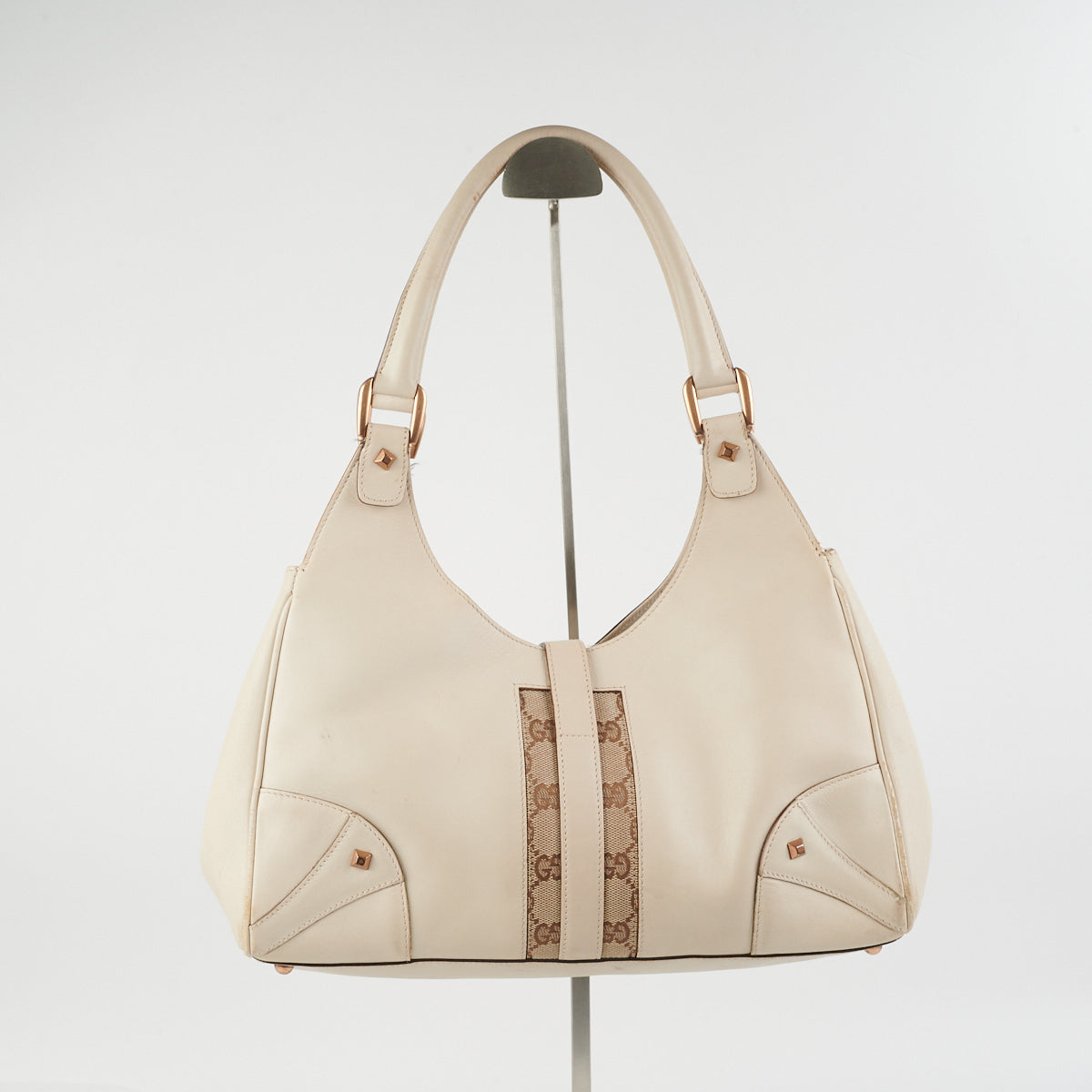 Gucci Cream Leather Shoulder Bag