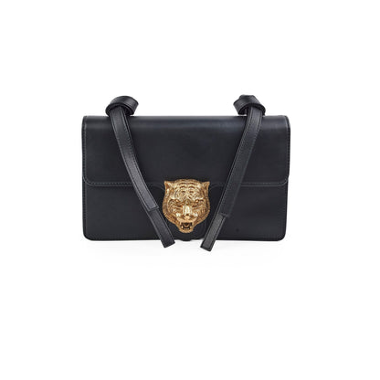 Gucci Black Animalier Leather Shoulder Bag