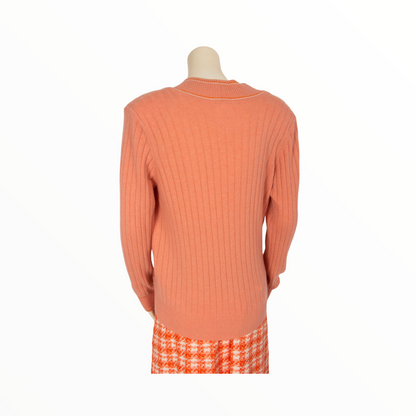 Chanel vintage pink orange cashmere jumper - S - 2000s