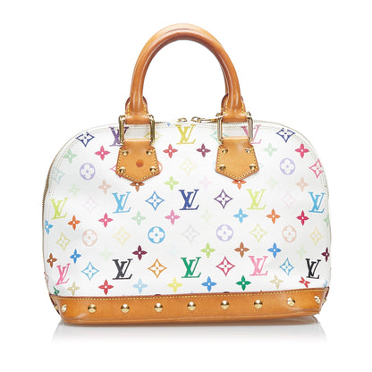 Louis Vuitton Alma PM White Multicolor Monogram Canvas