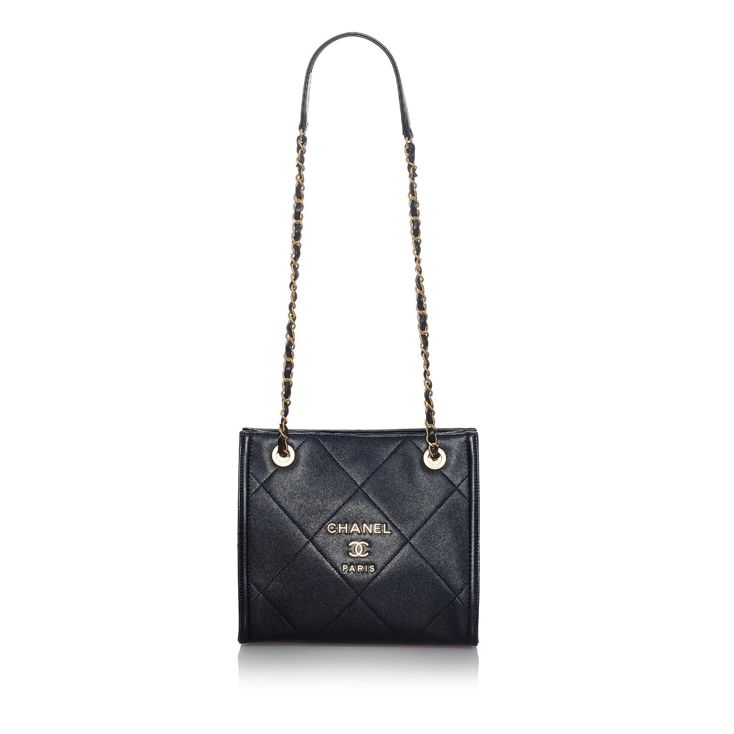 Chanel Shopper Tote Mini Black Calfskin Gold