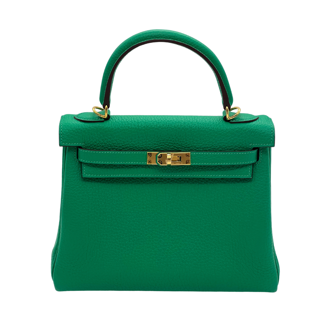 Hermes Kelly II 25 Retourne Veau Togo Perso Menthe