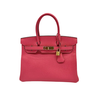 Hermes Birkin 30 Epsom Rose Azalee Gold Hardware