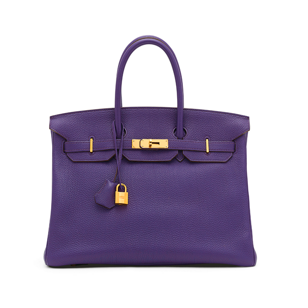 Hermes Birkin 35 Ultra Violet Togo Bag Gold Hardware