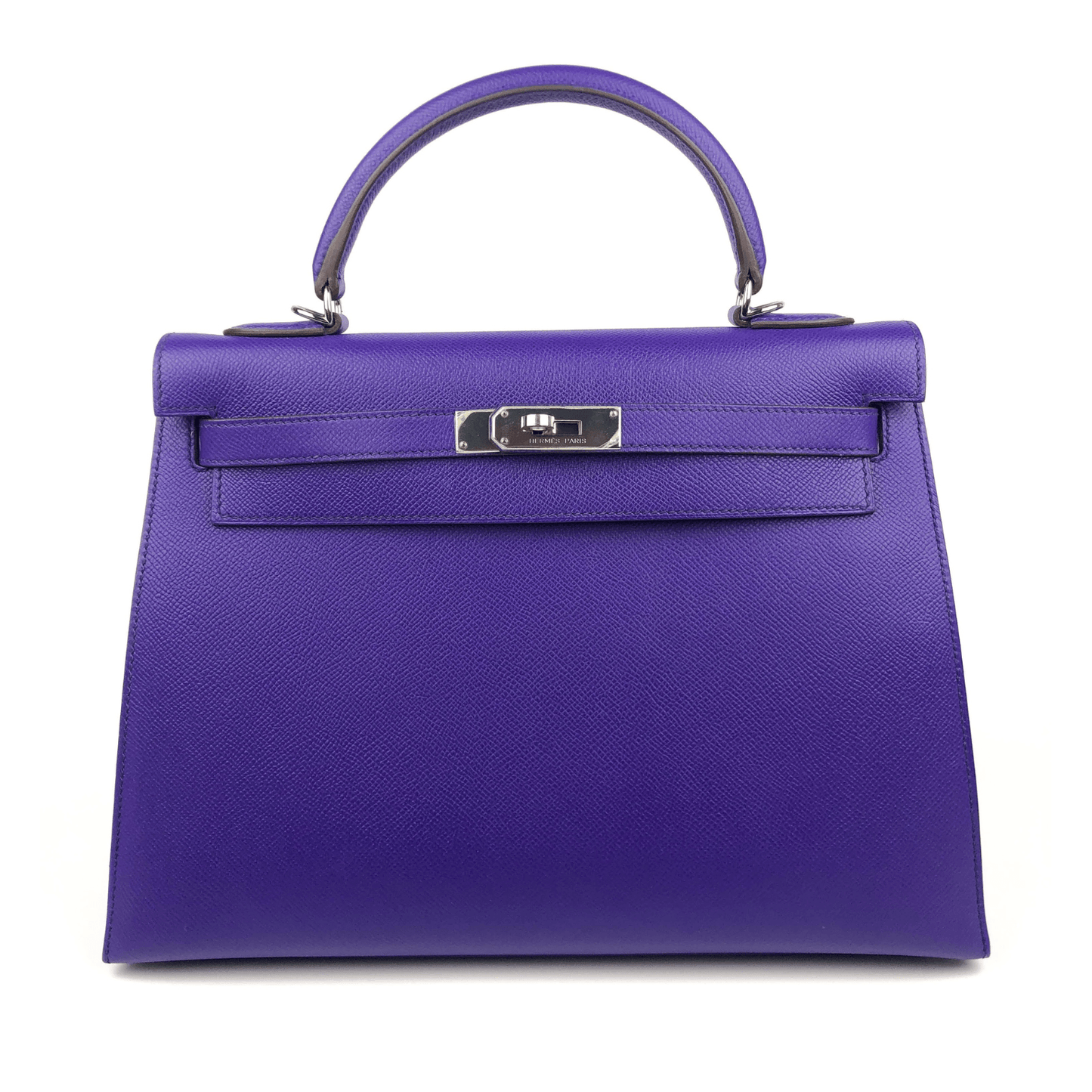 Hermes 32cm Violet Epsom Sellier Kelly w/ Palladium Hardware