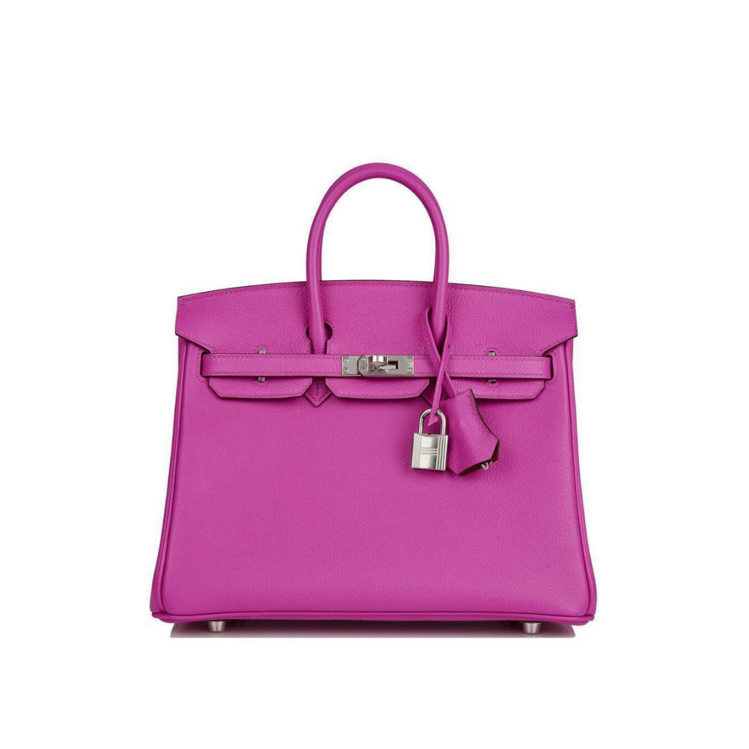 Hermes Birkin 25 Verso Magnolia / Capucine Novillo Leather