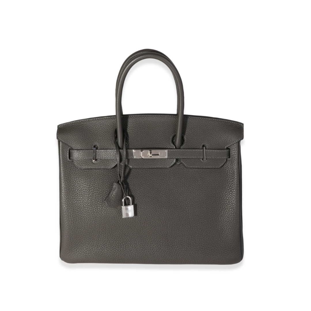 Hermes Birkin 35 Togo Graphite Palladium Hardware