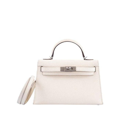 Hermes Kelly Mini 20 Epsom Nata Palladium Hardware