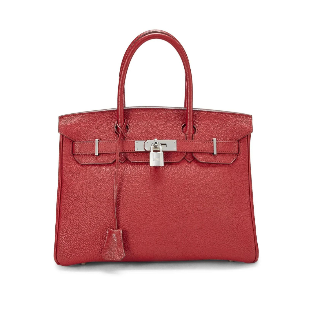 Hermes Birkin 30 Rouge Vif Togo Palladium Hardware