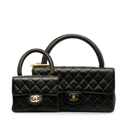 Chanel Classic Lambskin Kelly Flap Bag Set