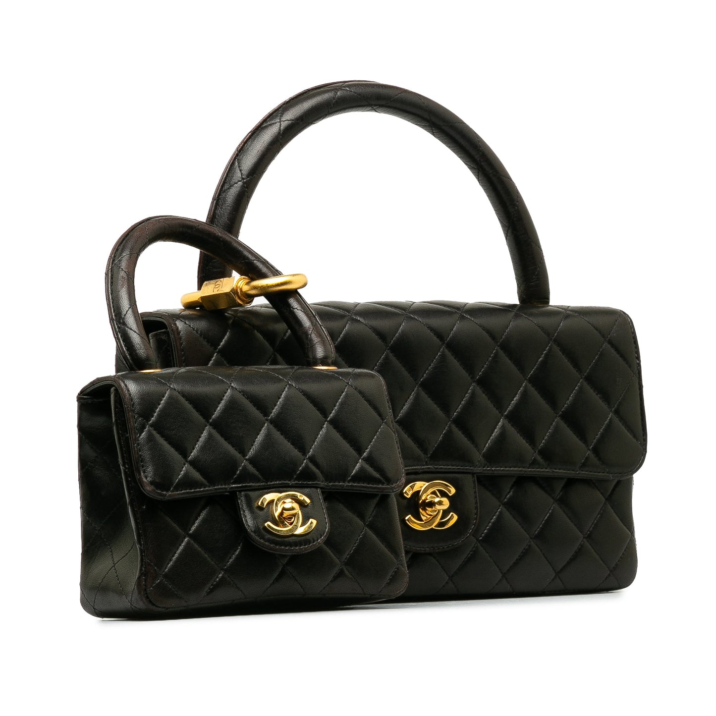 Chanel Classic Lambskin Kelly Flap Bag Set