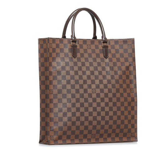 Louis Vuitton  Damier Ebene Sac Plat Tote Bag