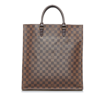 Louis Vuitton  Damier Ebene Sac Plat Tote Bag