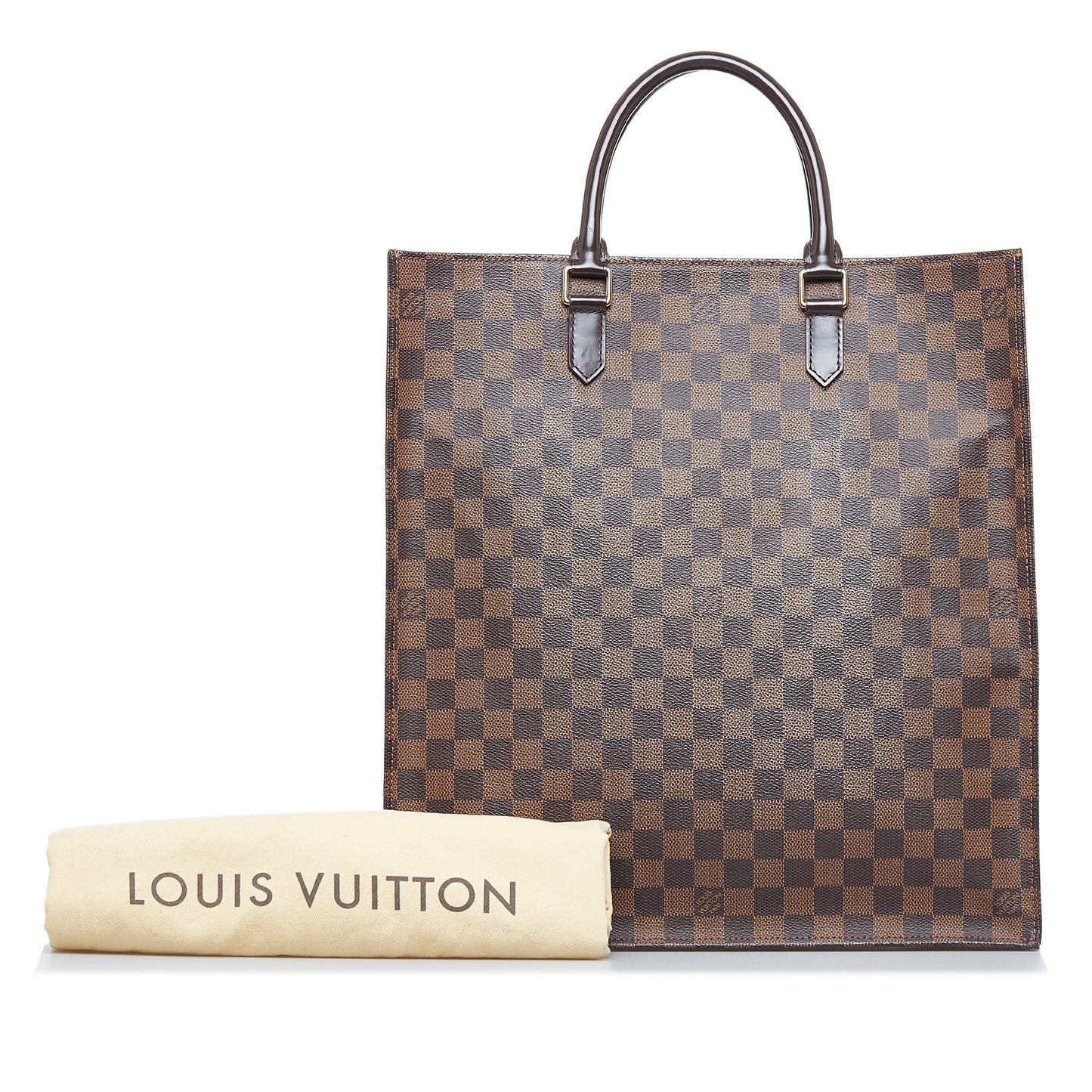 Louis Vuitton  Damier Ebene Sac Plat Tote Bag