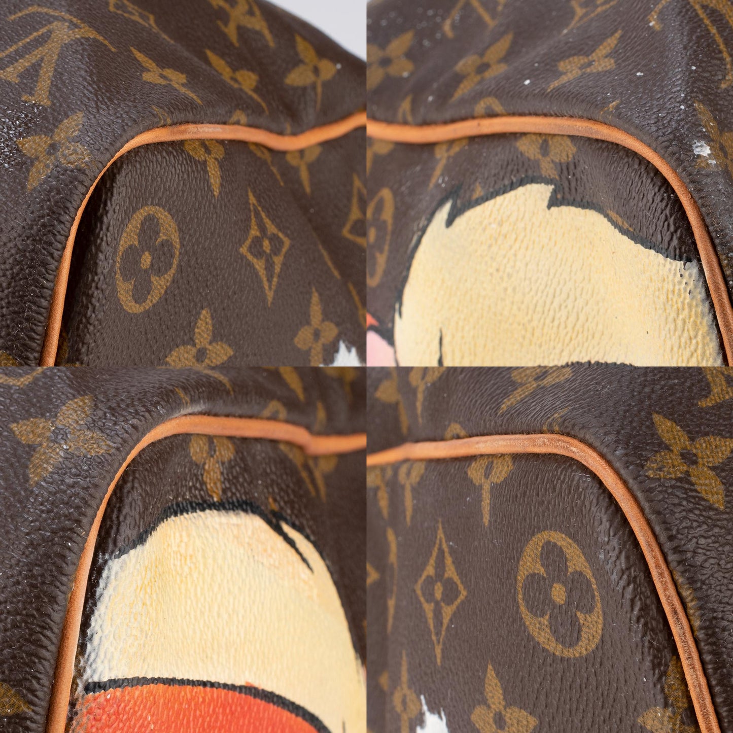 Louis Vuitton  Travel Bag 45 Monogram customized "Fucking Taz" by PatBo