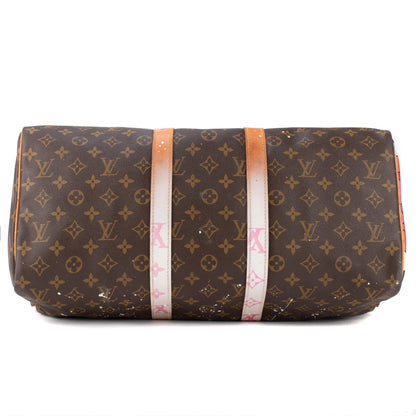 Louis Vuitton  Travel Bag 45 Monogram customized "Fucking Taz" by PatBo