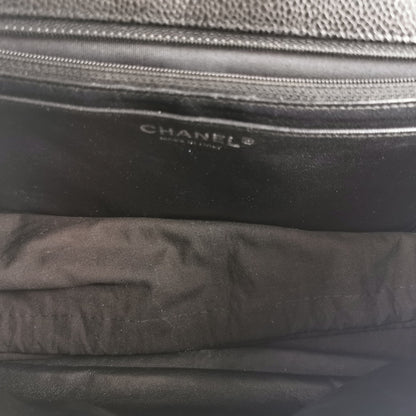 Chanel Classic Single Flap Black Caviar Silver