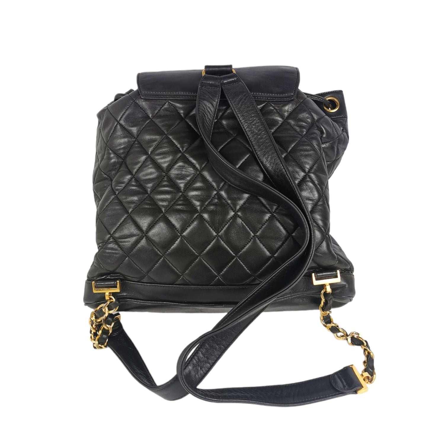 Chanel Duma Backpack Black Lambskin Gold