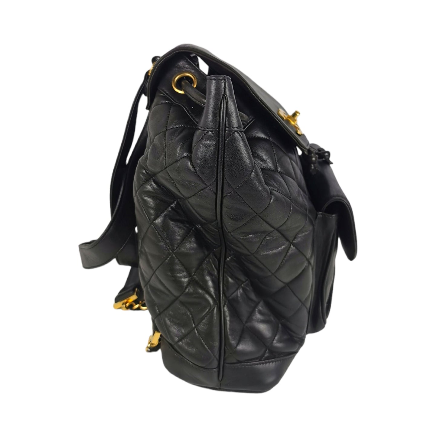 Chanel Duma Backpack Black Lambskin Gold