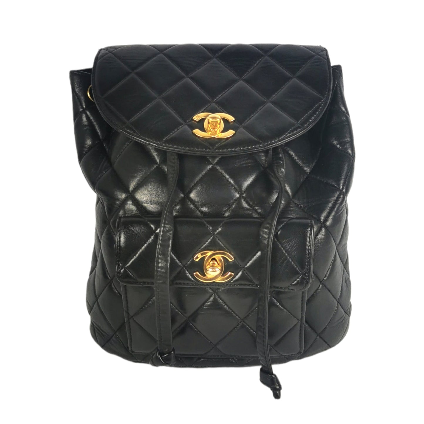 Chanel Duma Backpack Black Lambskin Gold