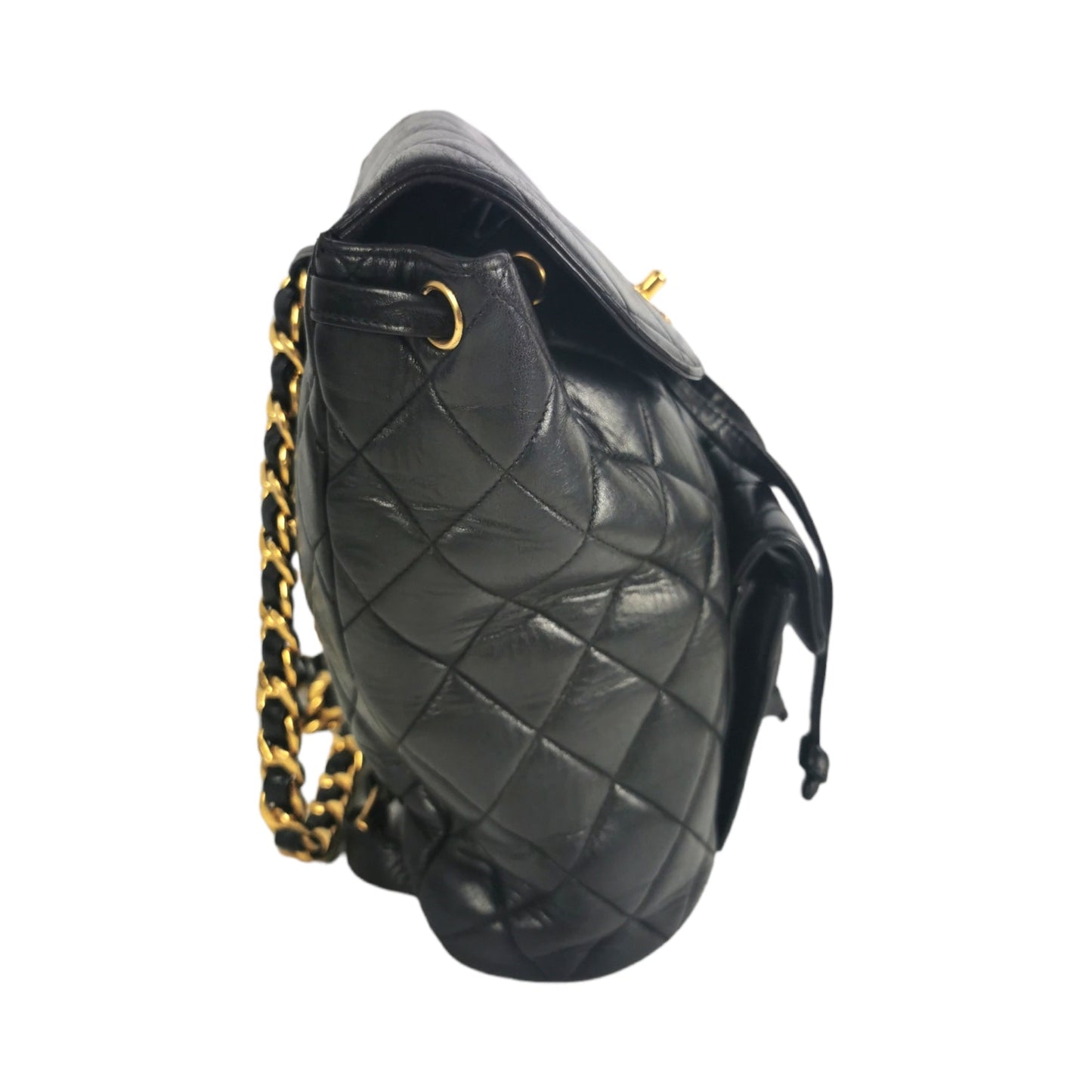 Chanel Duma Backpack Black Lambskin Gold