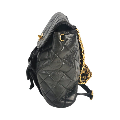 Chanel Duma Backpack Black Lambskin Gold