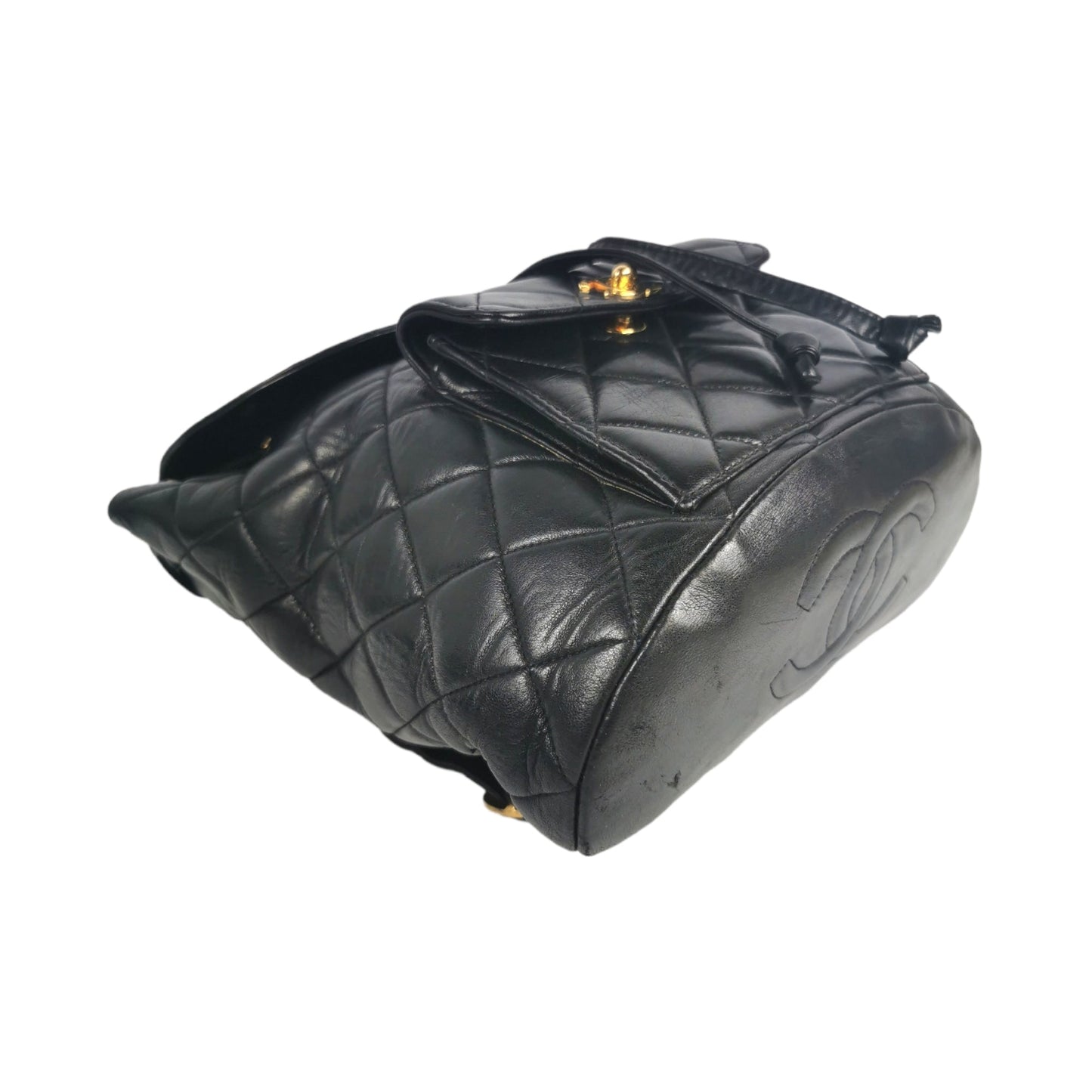 Chanel Duma Backpack Black Lambskin Gold