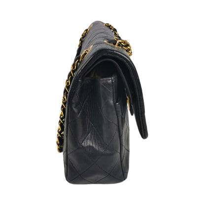 Chanel Classic Double Flap Medium Black Lambskin Gold